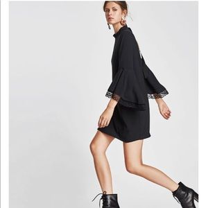 NWT Zara Dress with Ruffled Sleeves